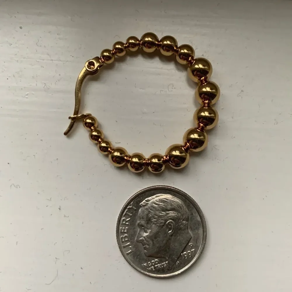 Graduated Ball Hoops, Gold Tone